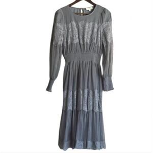 Bohme Lilith Blue MIDI Dress Sz S